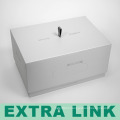 Luxury high quality manufacture environmental rigid paperboard logo black silk printing rectangular cell phone box